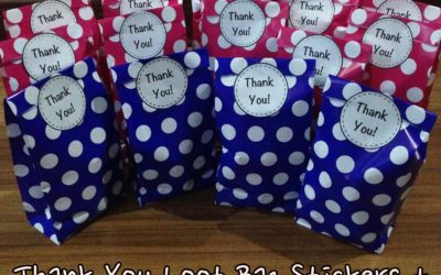 Making My Own “Thank You” Sticker for Loot Bags + FREE Printable