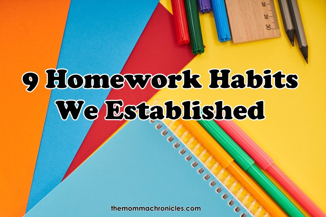 9 Homework Habits We (Finally) Established - The Momma Chronicles