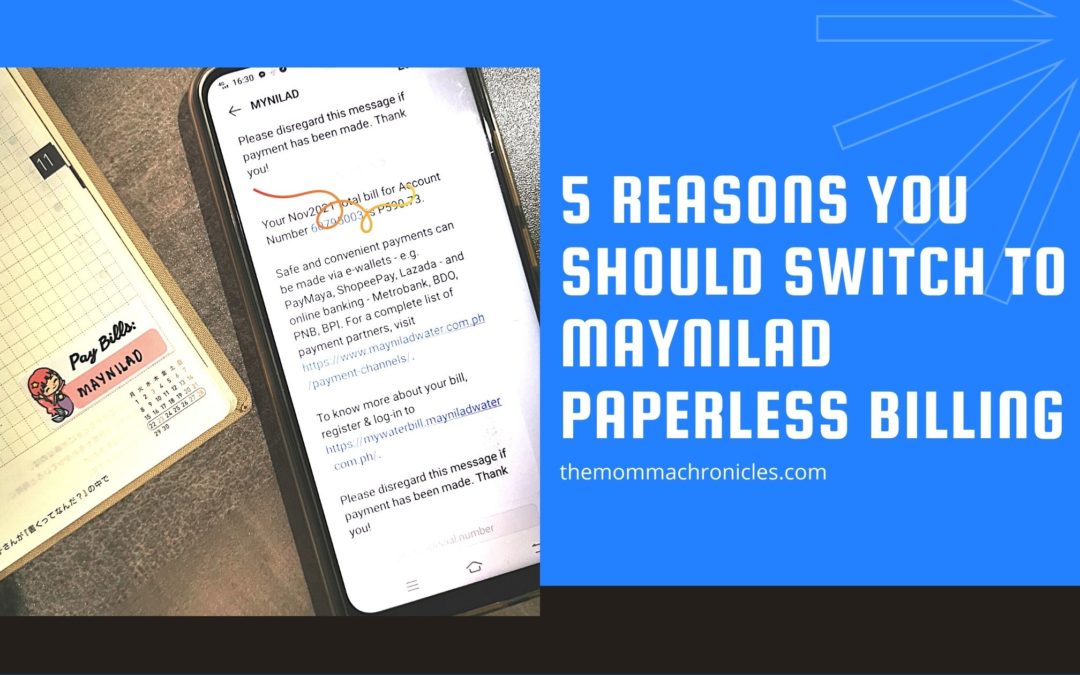 5 Reasons Why You Should Switch To Maynilad Paperless Billing