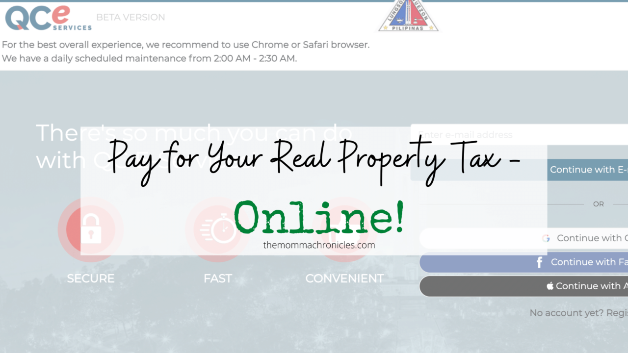 Pay Real Property Tax Online? In Quezon City, Yes, You Can! The Momma